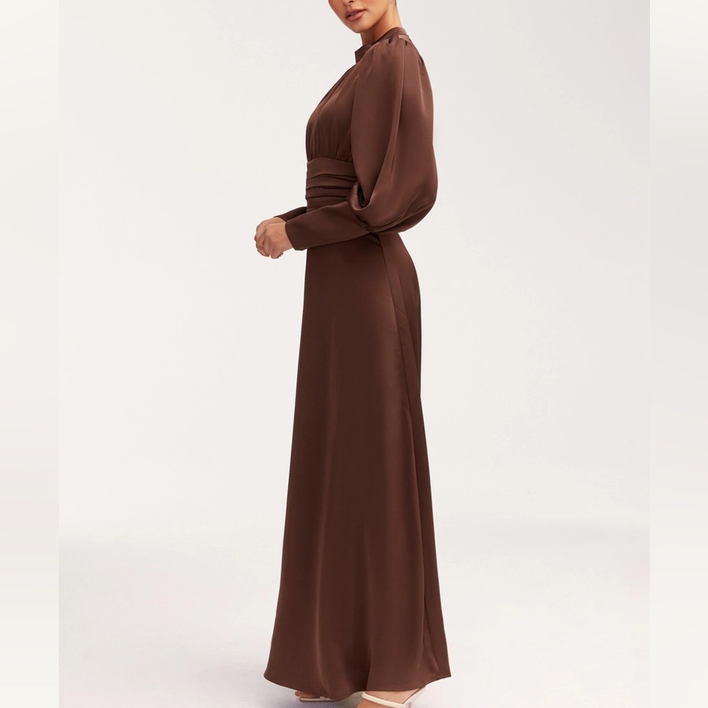 NWT Veiled Collection Satin Maxi Dress - Modest